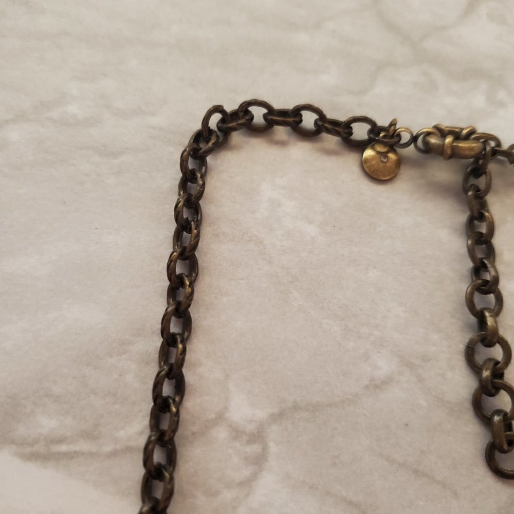 ✨ J.Crew Rhinestones Crystals Pave Cluster Antique Necklace ✨ - Picture 2 of 16